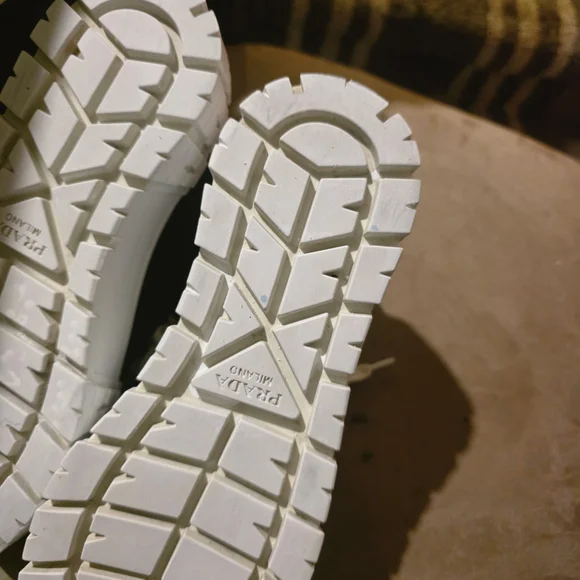 Prada Black and White Platform Sneakers - Picture 8 of 8